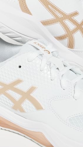 ASICS Women's Gel-Dedicate 8 Pickleball Shoes, 9, White/Champagne