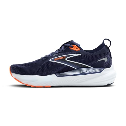 Brooks Men’s Glycerin GTS 22 Supportive Running Shoe - Peacoat/Blue Ribbon/Orange - 12.5 Medium
