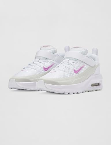 Nike Little Kid's Air Max Bia Lifestyle Shoes, White/Light Magenta-Spruce Aura, 1Y