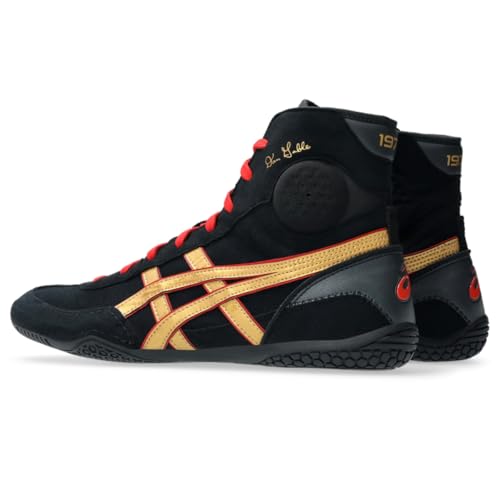 ASICS Men's DAN Gable EVO 3 Wrestling Shoes, 10, Black/Pure Gold