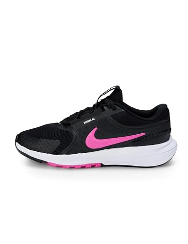 Nike Big Kids' Star Runner 5 Running Shoes, Black/Laser Fuchsia-Anthracite-White, 7Y