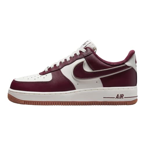 Nike Men's Air Force 1 '07 Basketball Shoe, Sail/Night Maroon, 10.5