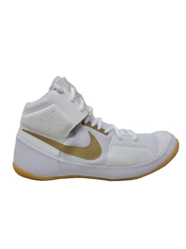 Nike Men's Fury Wrestling Shoe, White | Gold, 10 M US