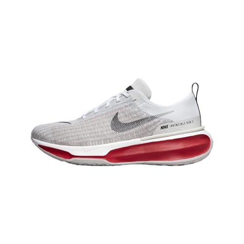 Nike Invincible 3 Men's Road Running Shoes (Extra Wide) (FN1187-101, White/Fire Red/Cement Grey/Black) Size 7.5