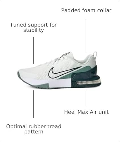 Nike Men's Air Max Alpha Trainer 6 Workout Shoes, Summit White/Seaweed-Light Silver, 3.5