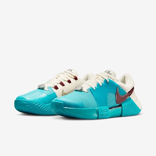 Nike GP Challenge 1 Premium Women's Hard Court Tennis Shoes (Dusty Cactus/Pale Ivory/Metallic Silver/Dark Team Red) Size 8