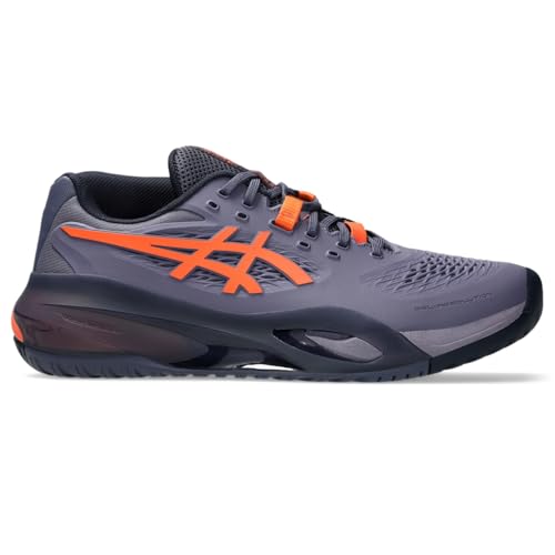 ASICS Men's Gel-Resolution X Tennis Shoes, 7, Greyish Purple/NOVA Orange