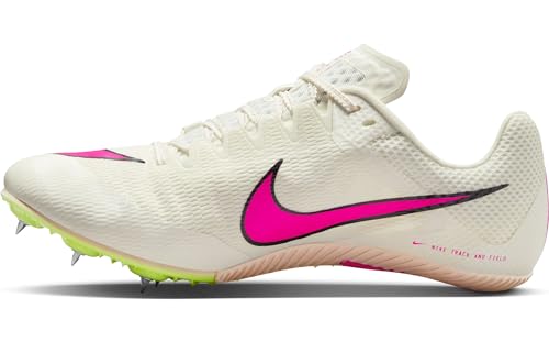 Nike Rival Sprint Track & Field Sprinting Spikes (DC8753-101, Sail/Light Lemon Twist/Guava Ice/Fierce Pink) Size 9