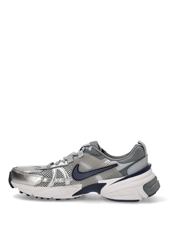 Nike V2K Run Shoes (HJ4497-002, Wolf Grey/Cool Grey/White/Midnight Navy) Size 8