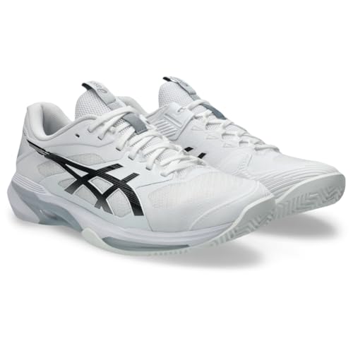 ASICS Men's Solution Speed FlyteFoam 4 Clay Tennis Shoes, 11, White/Black