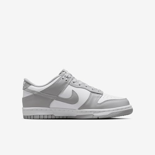 Grade School Nike Dunk Low 'White/Smoke Grey' - FB9109-123