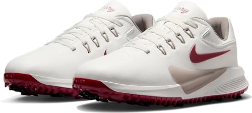Nike Victory Pro 4 Golf Shoes (FZ7611-103, Summit White/Taupe Grey/Team Red) 11 Women/9.5 Men