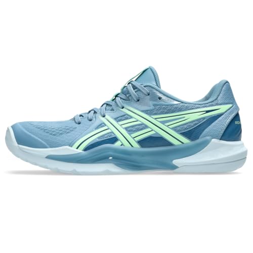 ASICS Men's POWERBREAK FlyteFoam Handball Shoe, 11, SABA Blue/Menthol
