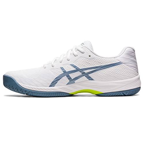 ASICS Men's Gel-Game 9 Tennis Shoe White/Steel Blue 9.5 D (M)