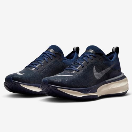 Nike Men's Invincible 3 Road Running Shoes (College Navy/Midnight Navy/Black/Metallic Silver, us_Footwear_Size_System, Adult, Men, Numeric, Medium, Numeric_14)