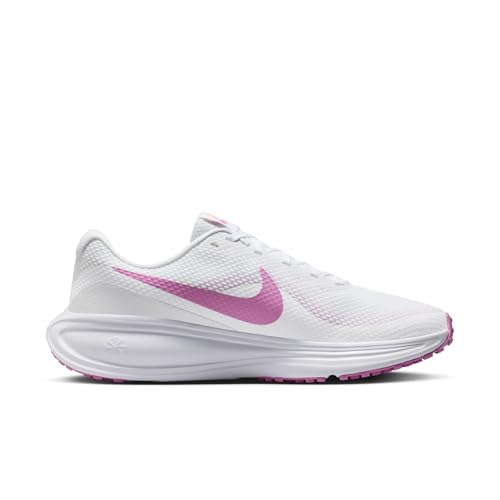Nike Women's Revolution 8 Road Running Shoes, White/Light Magenta-Orange Pulse, 7