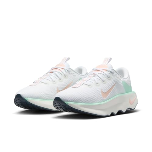 Nike Motiva Women's Walking Shoes (HQ3506-100, White/Mint Foam/Sail/Sunset Tint) Size 9.5