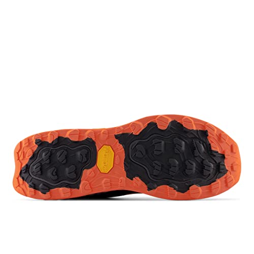New Balance Men's Fresh Foam X Hierro V7 Running Shoe, Thunder/Vibrant Orange/Vibrant Apricot, 9.5