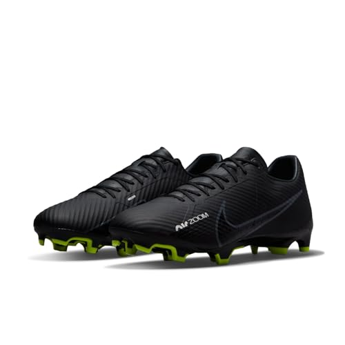 Nike Men's Mercurial Zoom Vapor 15 Academy MG Sneaker, Black/DK Smoke Grey-Summit White-Volt, 9.5 UK