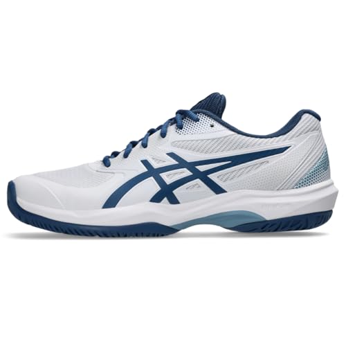 ASICS Men's Game FlyteFoam Pickleball Shoes, 14, White/Twilight Blue