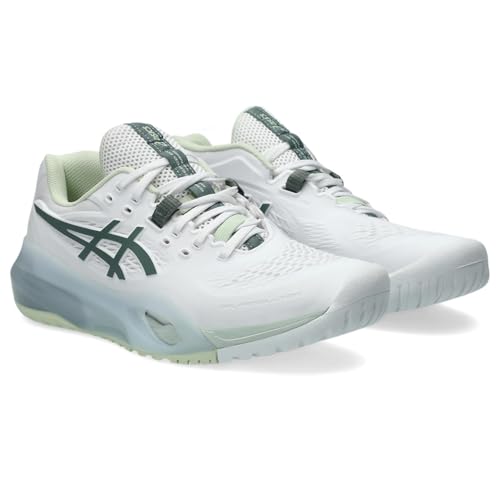 ASICS Women's Gel-Resolution X Trainers, White Monument Blue, 9.5 US