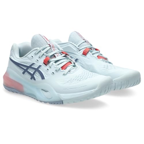ASICS Women's Gel-Resolution X Tennis Shoes, 9, Sky/Grey Blue