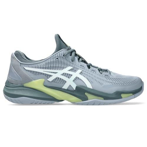 ASICS Men's Court FlyteFoam 3 Tennis Shoes, 7.5, Grey Blue/White