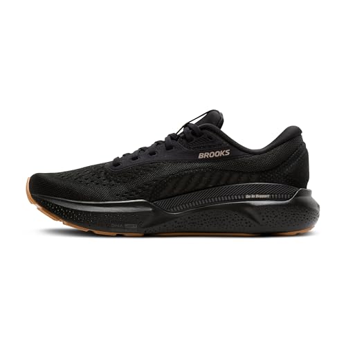 Brooks Men’s Adrenaline GTS 24 Supportive Running Shoe - Black/Biscuit - 7.5 Medium