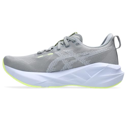 ASICS Women's NOVABLAST 5 Running Shoe, 7, Gravel/Blue Fade