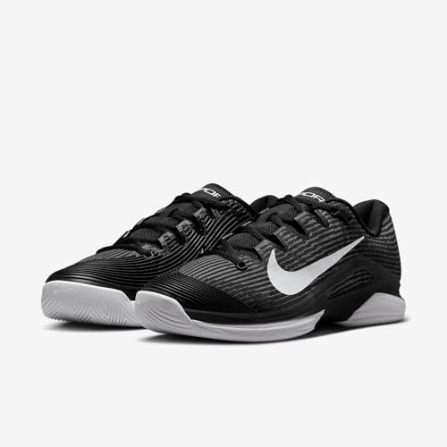 Nike Vapor 12 Women's Hard Court Tennis Shoes (FV5554-001, Black/Dark Smoke Grey/White) Size 5