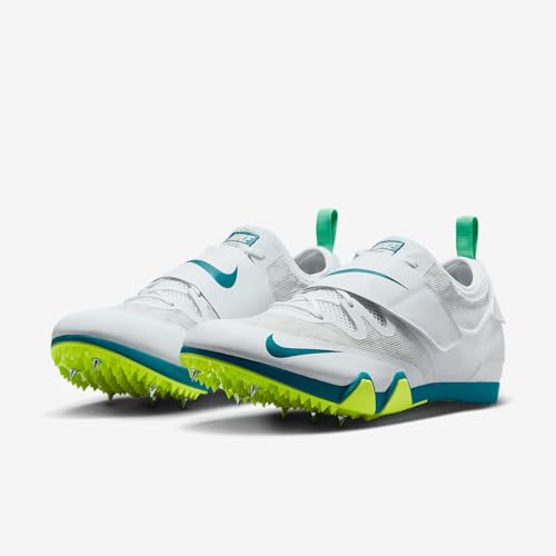 Nike Pole Vault Elite Track & Field Jumping Spikes (FZ9649-100, White/Barely Green/Electric Algae) Size 10.5