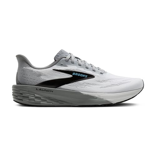Brooks Men’s Launch 11 Neutral Running Shoe - Oyster/Primer Gray/Blue - 11.5 Medium
