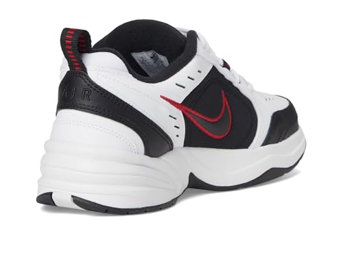 Nike Air Monarch IV Training Shoe (4E) - White/Black/Varsity Red, Size 9.5 US