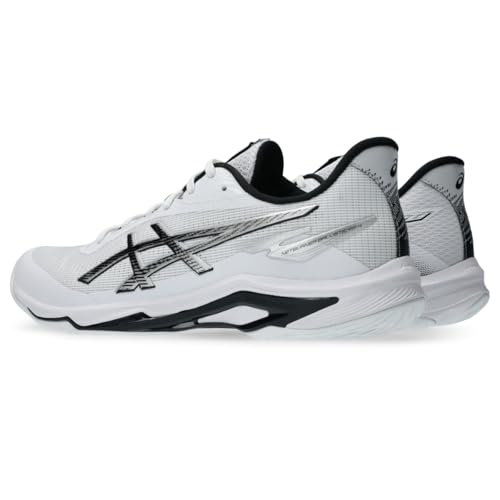 ASICS Men's Netburner Ballistic FlyteFoam 4 Volleyball Shoes, 14, White/Black