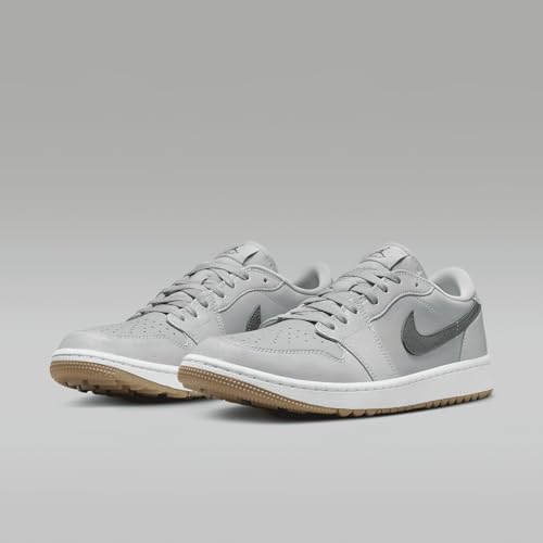 Nike Air Jordan 1 Low G Golf Shoes (DD9315-006, Wolf Grey/White/Gum Medium Brown/Iron Grey) Size 10