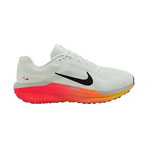 Nike Men's Winflo 11 Road Running Shoes, Summit White/Black-Bright Crimson, 12