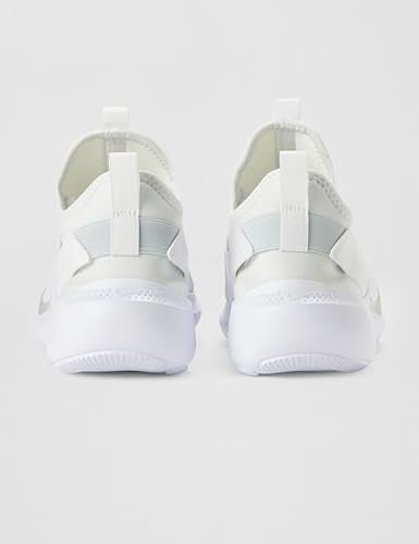 Nike Big Kid's Flex Runner 4 Running Shoe, White/Platinum Tint-White, 4.5Y