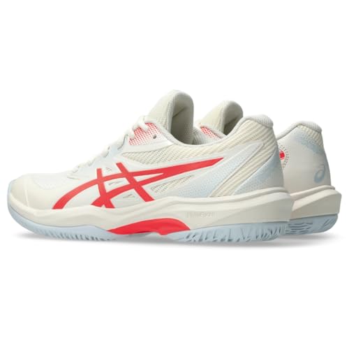 ASICS Women's Game FlyteFoam Pickleball Shoes, 9, Cream/Flash RED
