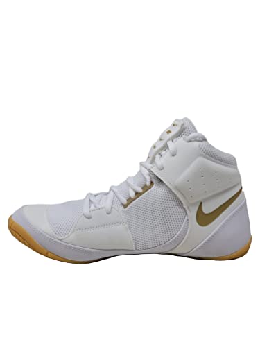 Nike Men's Fury Wrestling Shoe, White | Gold, 11.5 M US