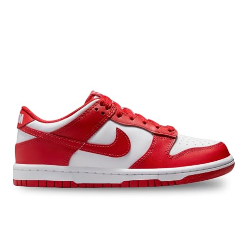 Nike Dunk Low GS in White & University Red