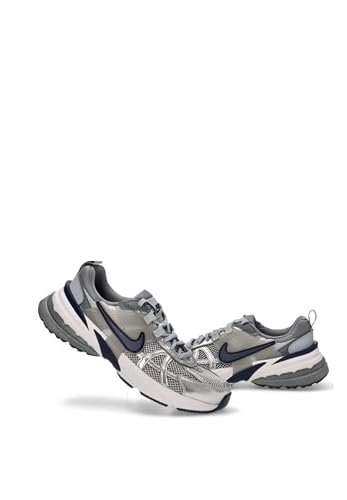 Nike V2K Run Shoes (HJ4497-002, Wolf Grey/Cool Grey/White/Midnight Navy) Size 8