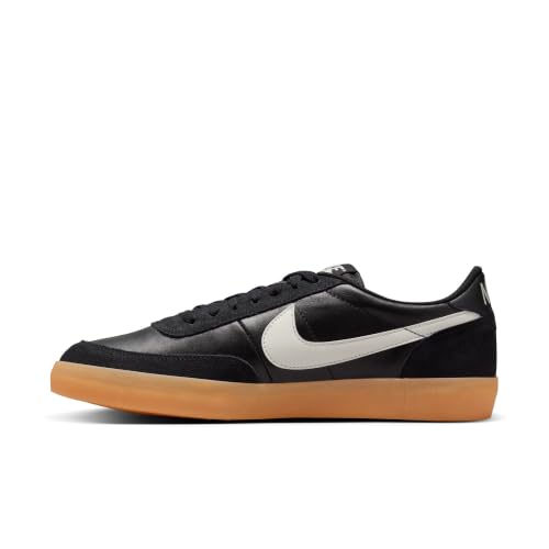 Nike Men's Killshot 2 Leather Sneakers, Black/Sail/Gum Yellow, 8 Medium US