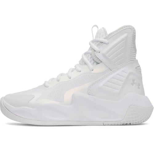 Under Armour Women's Highlight Ace 2 Volleyball Shoes, (100) White/White/Halo Gray, 8.5, US