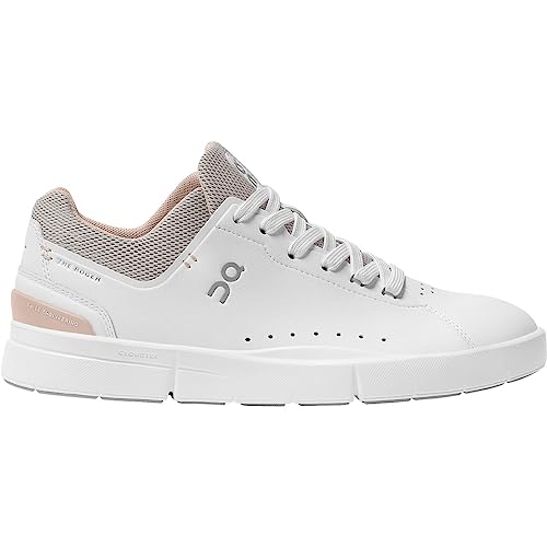 On Women's The Roger Advantage Sneakers, White/Rose, 8 Medium US