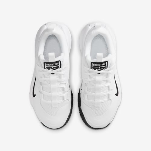 Nike Cross Turf Big Kids' Shoes (White/Black) Size 4