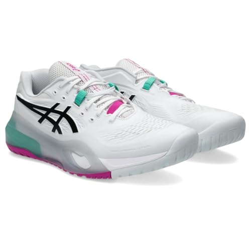 ASICS Men's Gel-Resolution X Tennis Shoes, 11, White/Aurora Green
