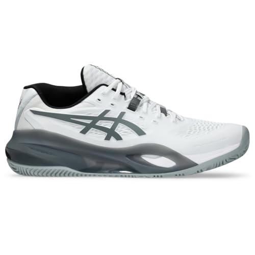ASICS Men's Gel-Resolution X Padel Tennis Shoes, 9, White/Steel Grey