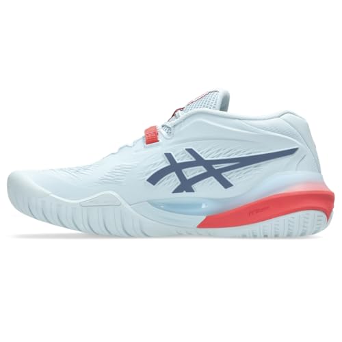 ASICS Women's Gel-Resolution X Tennis Shoes, 9, Sky/Grey Blue