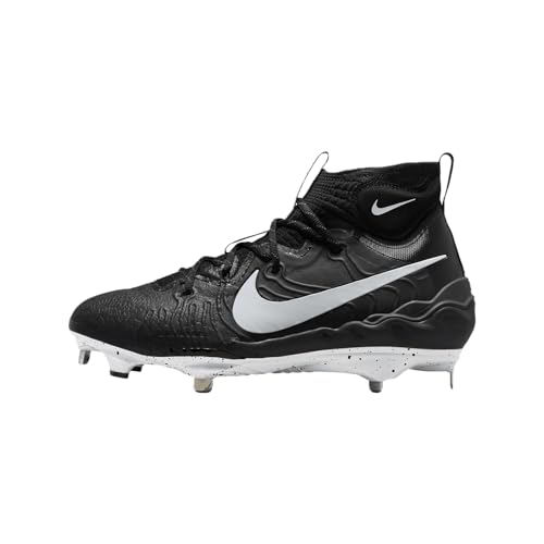 Nike Alpha Huarache NXT Men's Baseball Cleats (DJ6517-002, Black/Dark Smoke Grey/White) Size 7.5