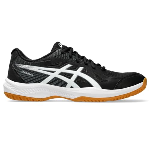 ASICS Men's Upcourt 6 Volleyball Shoes, 12, Black/White